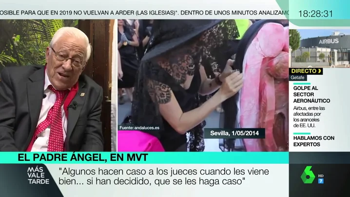 El padre Ángel, sobre la procesión del 'Coño Insumiso': "Solo ofende quien puede. No es para echarse las manos a la cabeza"