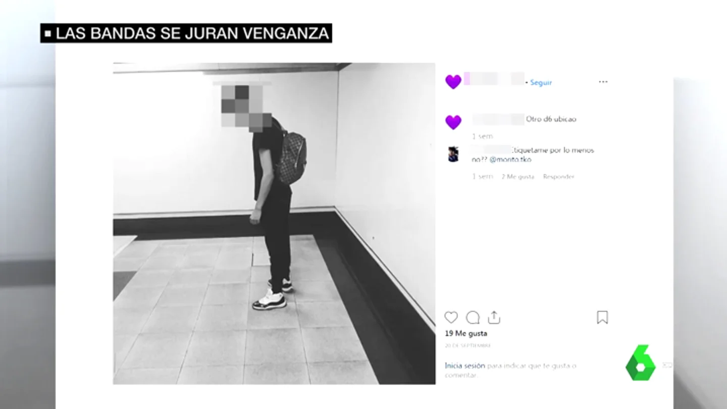 Publicación de una banda latina identificando a un rival Publicación de una banda latina identificando a un rival