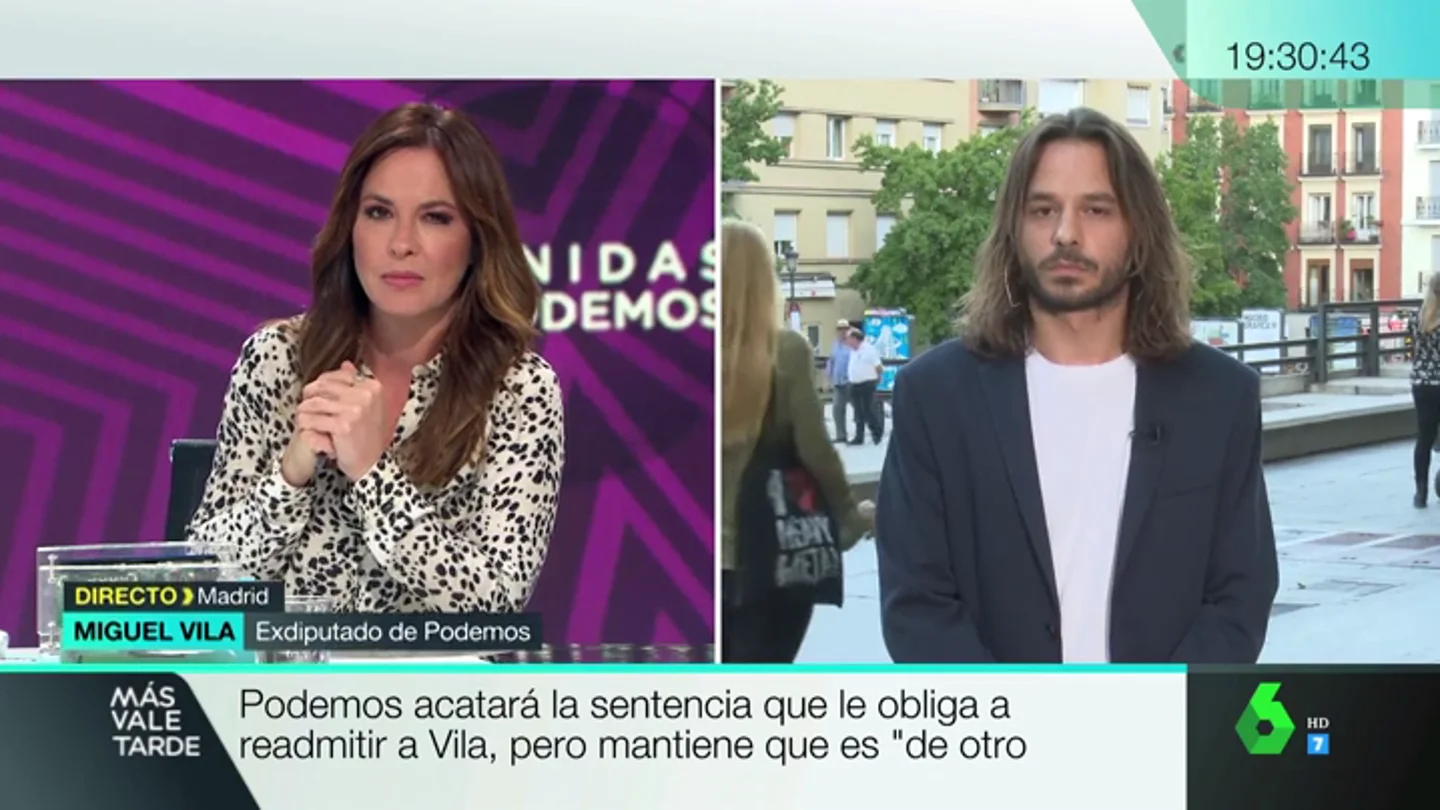 Miguel Vila, tras considerarse 'nulo' su despido: "Cuando pisotean mis derechos me da igual que la empresa se llame Podemos, los voy a defender" Miguel Vila, tras considerarse 'nulo' su despido: "Cuando pisotean mis derechos me da igual que la empresa se llame Podemos, los voy a defender"