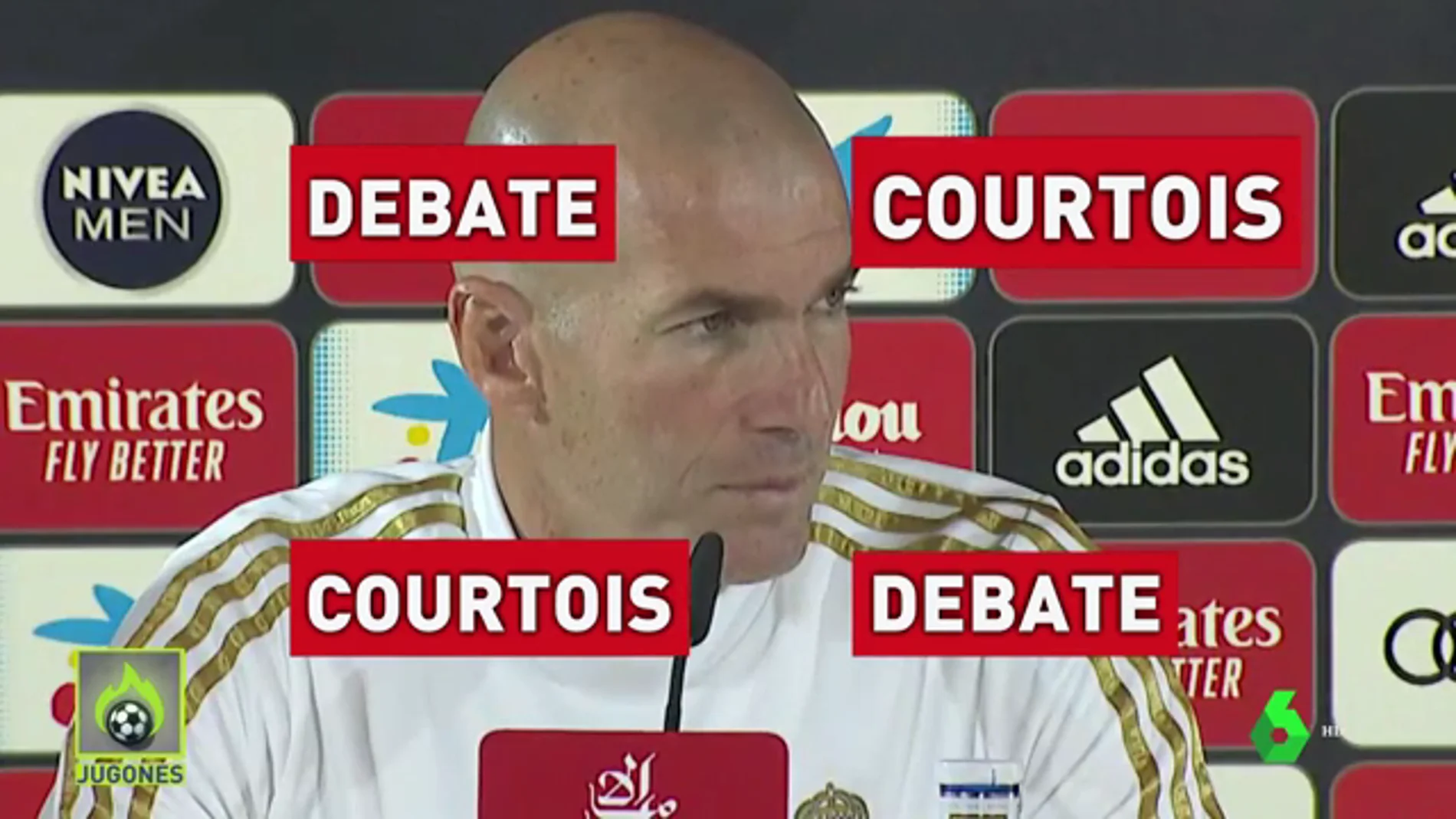 Zidane explota hablando de Courtois