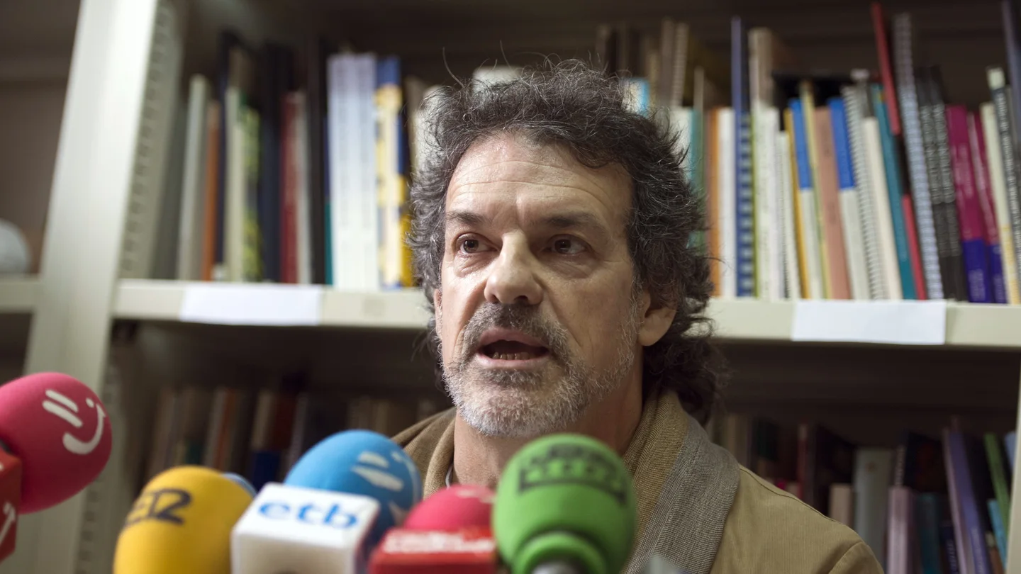 Txema Urkijo, durante una rueda de prensa Txema Urkijo, durante una rueda de prensa