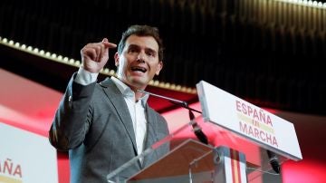 Albert Rivera en un acto de precampaña de Ciudadanos en Madrid