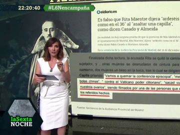 No, Rita Maestre no dijo "arderéis como en el 36" en el asalto a la capilla de la Complutense No, Rita Maestre no dijo "arderéis como en el 36" en el asalto a la capilla de la Complutense