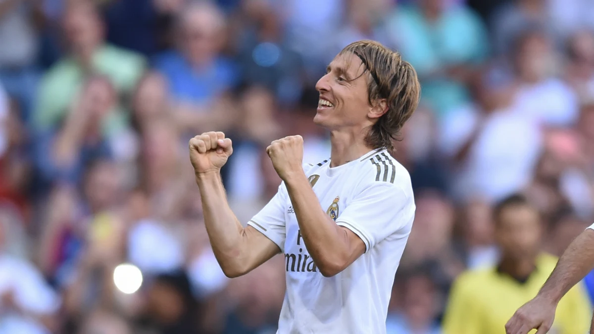 Luka Modric celebra un gol