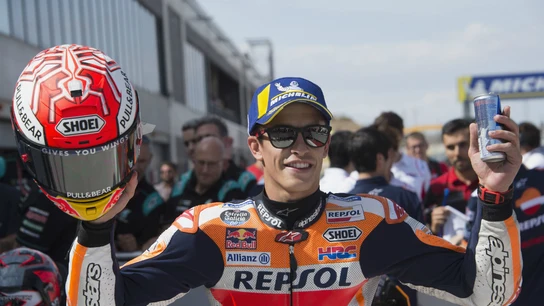 Marc Márquez celebra una victoria Marc Márquez celebra una victoria
