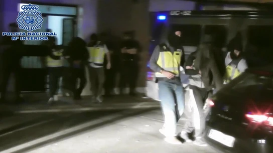 Imagen de la detención del joven responsable de la productora de vídeos con amenazas terroristas Imagen de la detención del joven responsable de la productora de vídeos con amenazas terroristas