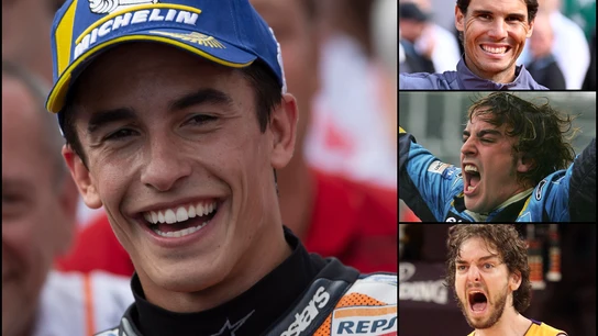 Marc Márquez, con Nadal, Alonso y Gasol Marc Márquez, con Nadal, Alonso y Gasol