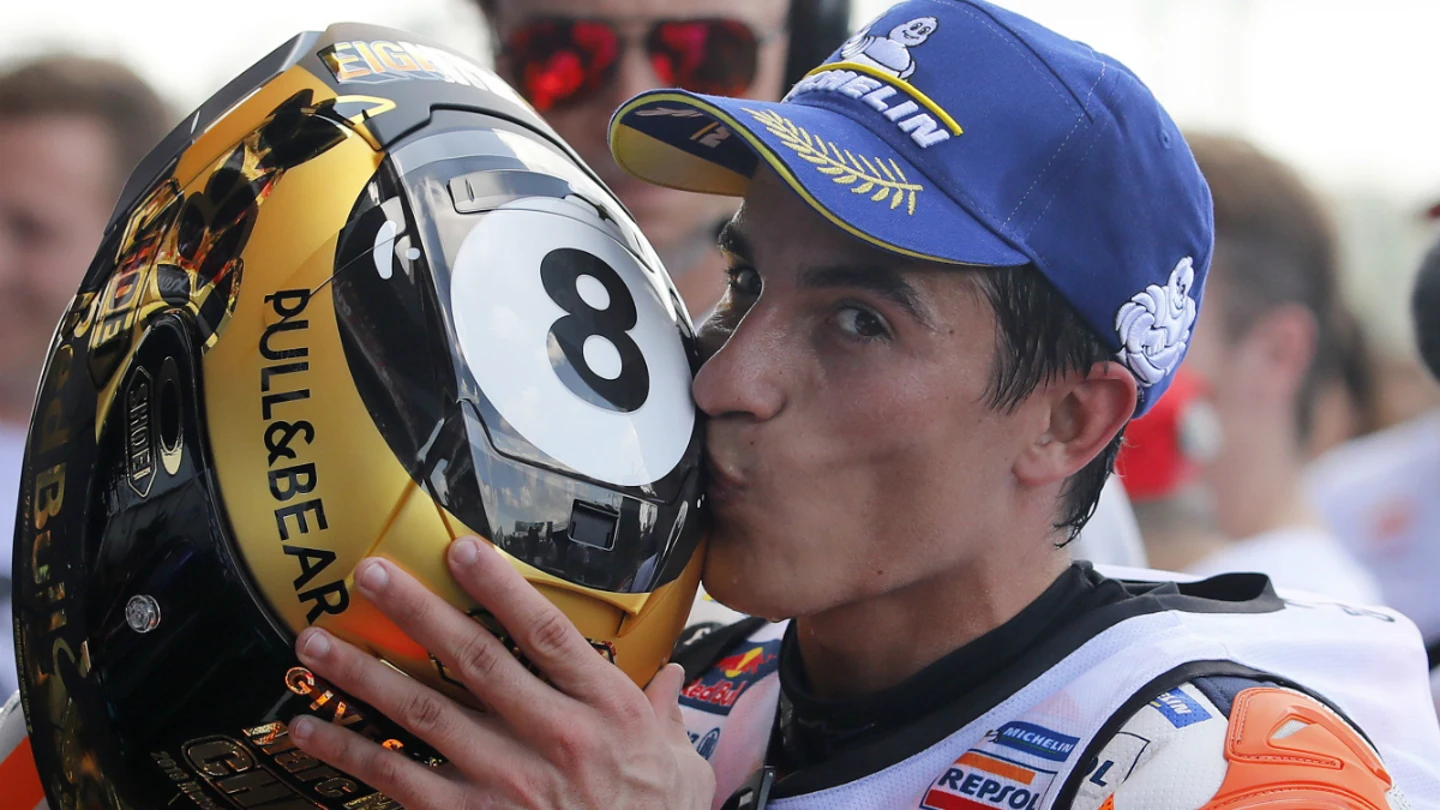 Márquez celebra su octavo Mundial Márquez celebra su octavo Mundial