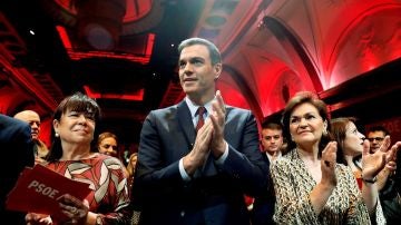 Imagen de Sánchez en un acto del PSOE