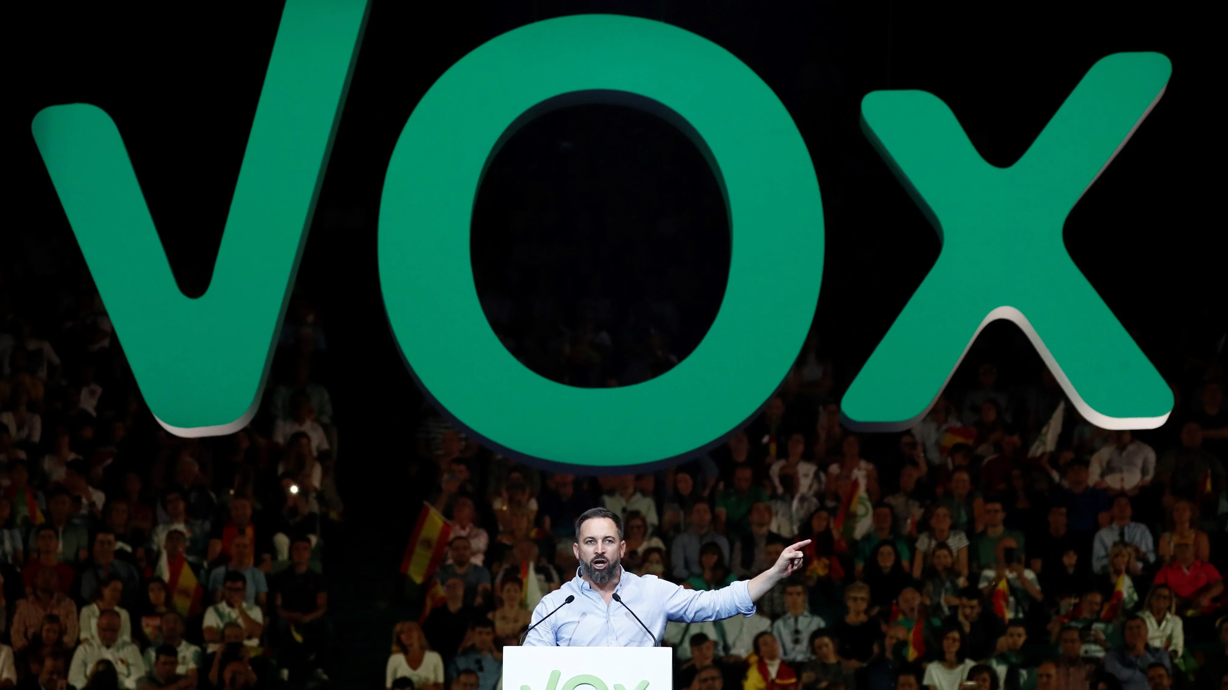 El líder de Vox, Santiago Abascal