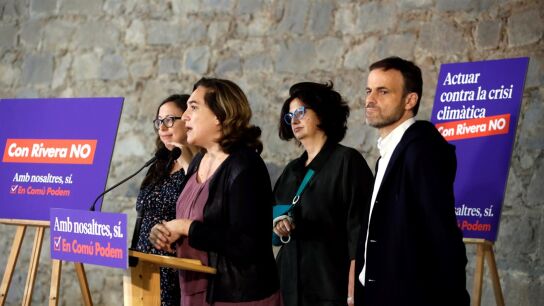 Ada Colau en un acto de los Comunes