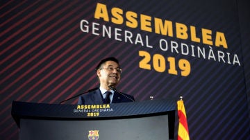 Bartomeu, en la Asamblea de socios compromisarios