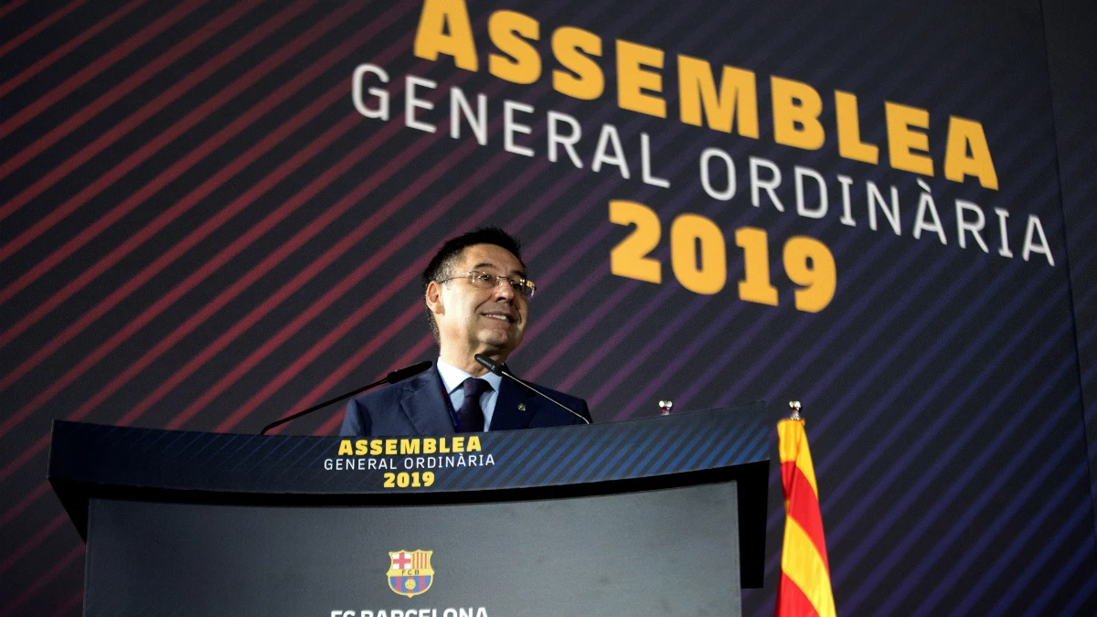 Bartomeu, en la Asamblea de socios compromisarios