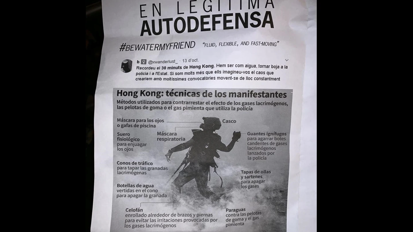 Panfleto de los CDR para actuar en "legítima autodefensa" Panfleto de los CDR para actuar en "legítima autodefensa"