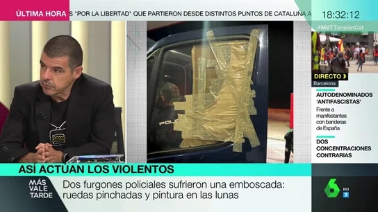 Dagas, pintura y emboscadas: las tácticas que están utilizando algunos grupos en las protestas de Cataluña Dagas, pintura y emboscadas: las tácticas que están utilizando algunos grupos en las protestas de Cataluña