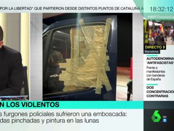 Dagas, pintura y emboscadas: las tácticas que están utilizando algunos grupos en las protestas de Cataluña Dagas, pintura y emboscadas: las tácticas que están utilizando algunos grupos en las protestas de Cataluña
