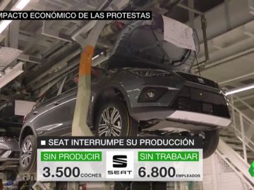 SEAT interrumpe la producción en Martorell por la "seguridad de sus trabajadores" tras las jornadas de protesta SEAT interrumpe la producción en Martorell por la "seguridad de sus trabajadores" tras las jornadas de protesta