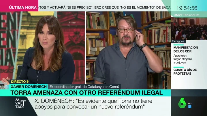 Xavier Domènech: "Hay una situación de excepcionalidad en Cataluña por una sentencia que nunca debería haberse producido en esos términos"