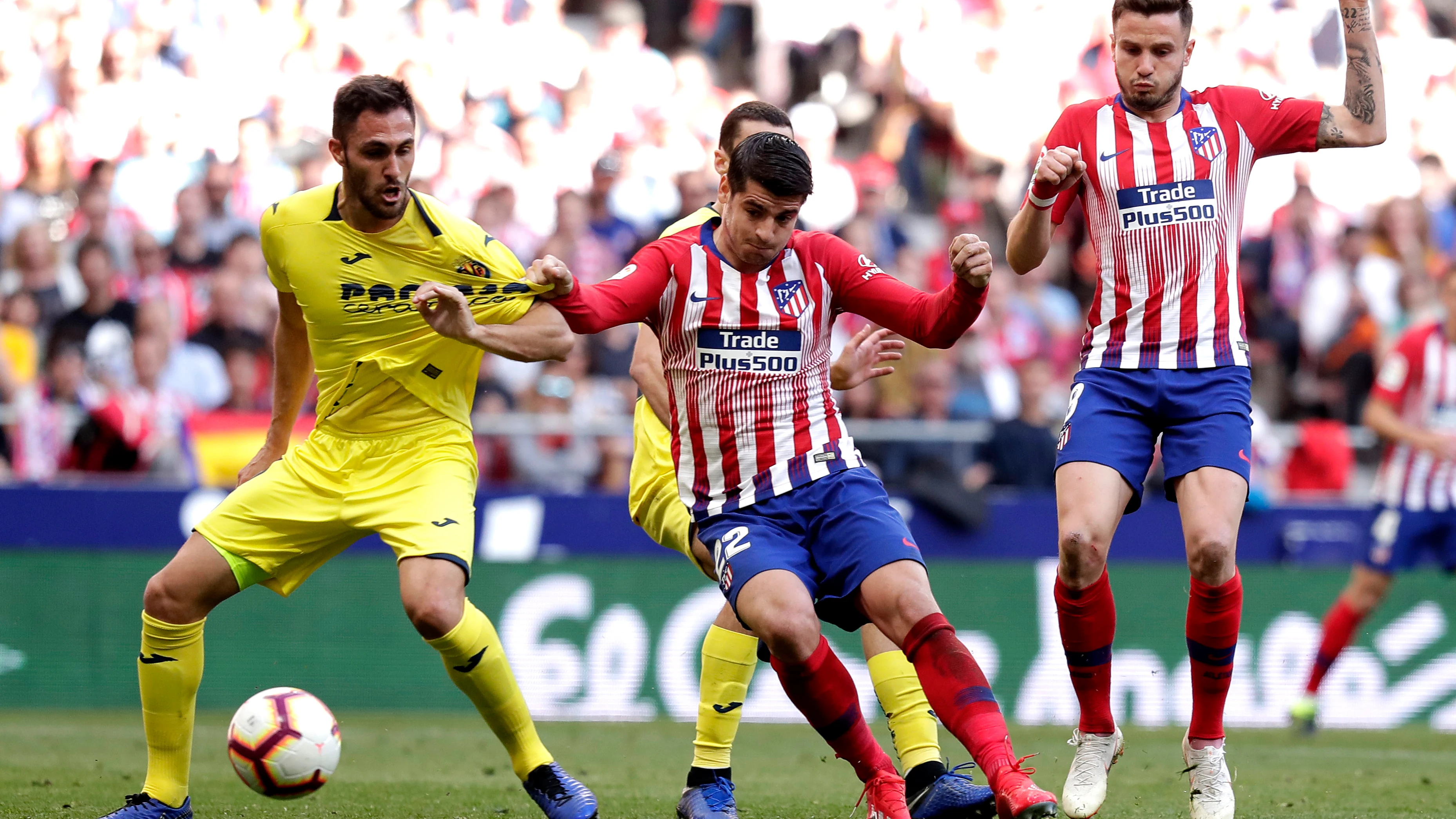 Momento del Atlético de Madrid-Villarreal de la temporada 2018/2019