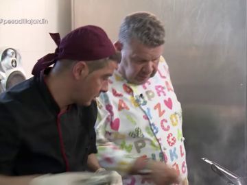 Chicote se enfrenta a Feli y a su 'fantasmal' El jardín del pensador en Pesadilla en la cocina Chicote se enfrenta a Feli y a su 'fantasmal' El jardín del pensador en Pesadilla en la cocina