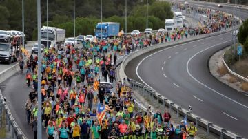 Una de las "Marchas por la libertad", en la carretera