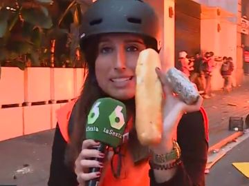 Algunos de los objetos que lanzan los manifestantes Algunos de los objetos que lanzan los manifestantes