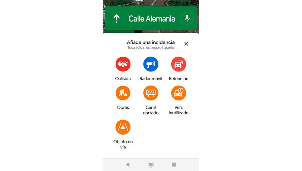 Nuevas incidencias de Google Maps