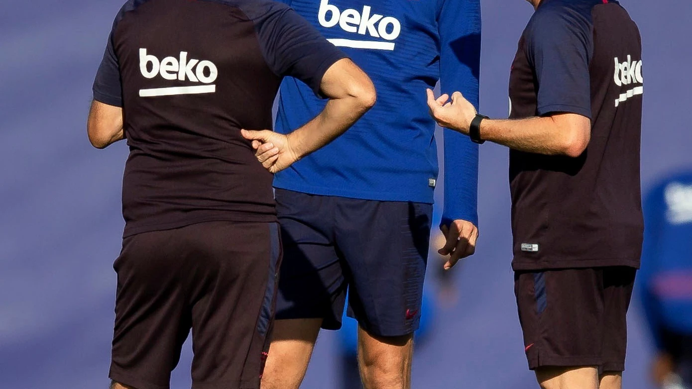 Piqué, durante un entrenamiento