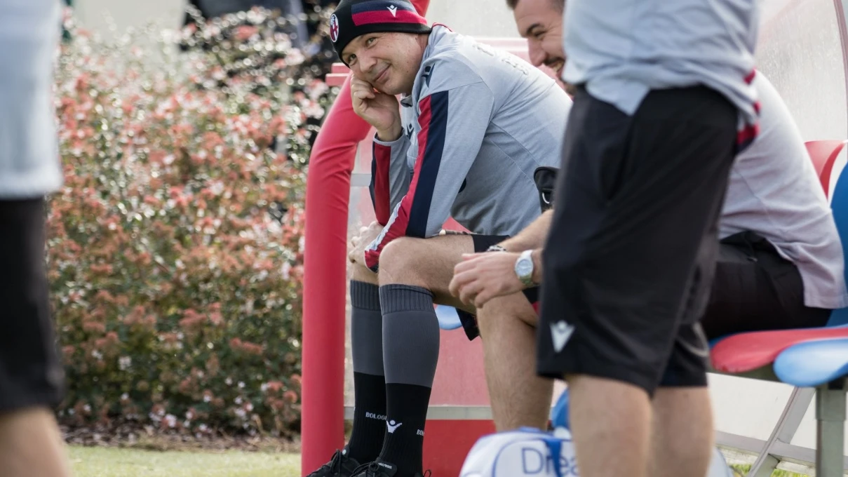 Sinisa Mihajlovic, en su regreso a los entrenamientos con el Bolonia