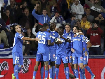 El Getafe celebra un gol El Getafe celebra un gol