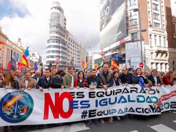 Manifestación de Jusapol por la equiparación salarial Manifestación de Jusapol por la equiparación salarial