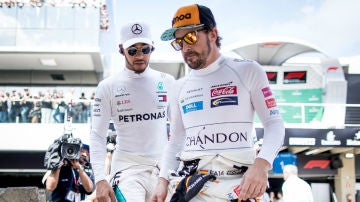 Fernando Alonso y Lewis Hamilton