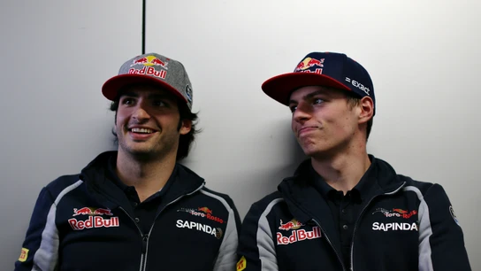 Carlos Sainz, junto a Max Verstappen en Toro Rosso Carlos Sainz, junto a Max Verstappen en Toro Rosso