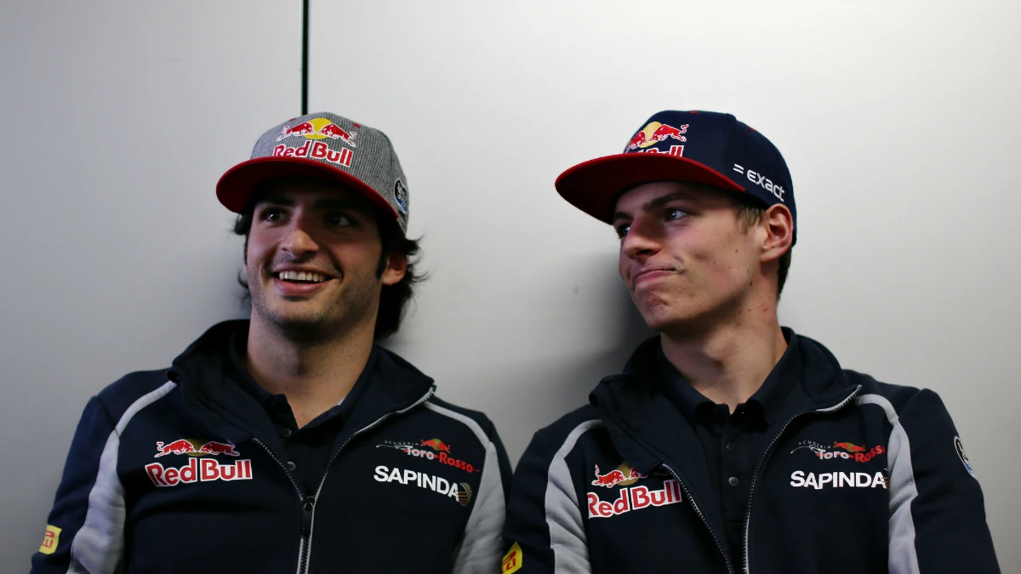 Carlos Sainz, junto a Max Verstappen en Toro Rosso Carlos Sainz, junto a Max Verstappen en Toro Rosso