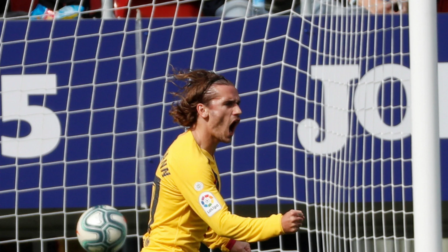Griezmann celebra un gol con el Barcelona Griezmann celebra un gol con el Barcelona