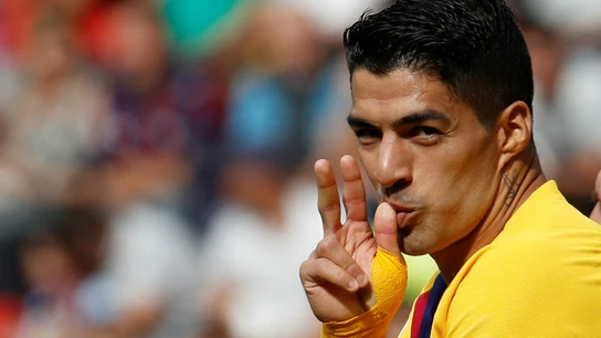 Luis Suárez celebra un gol Luis Suárez celebra un gol