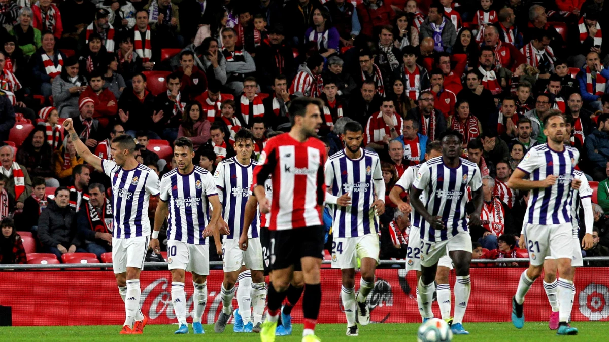 El Valladolid celebra un gol