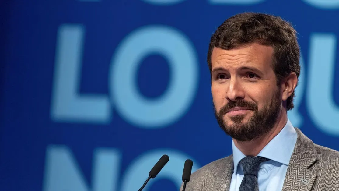 Pablo Casado en un acto del PP