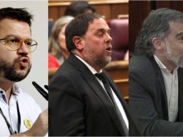 Imagen de Aragonès, Junqueras y Cuixart Imagen de Aragonès, Junqueras y Cuixart