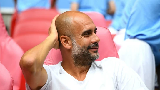 Guardiola, en un partido con el City Guardiola, en un partido con el City
