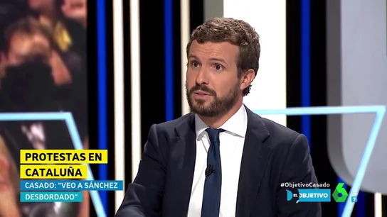 Pablo Casado: "Sánchez tiene que coger el teléfono a Torra para decirle que rompe cualquier acuerdo institucional" Pablo Casado: "Sánchez tiene que coger el teléfono a Torra para decirle que rompe cualquier acuerdo institucional"