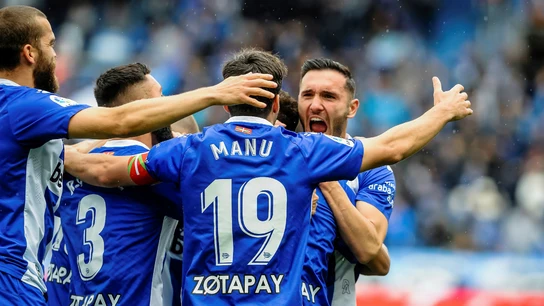 Los jugadores del Alavés celebran un gol Los jugadores del Alavés celebran un gol