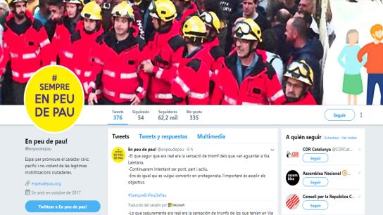Perfil de la cuenta de Twitter de 'En Peu de Pau'. 