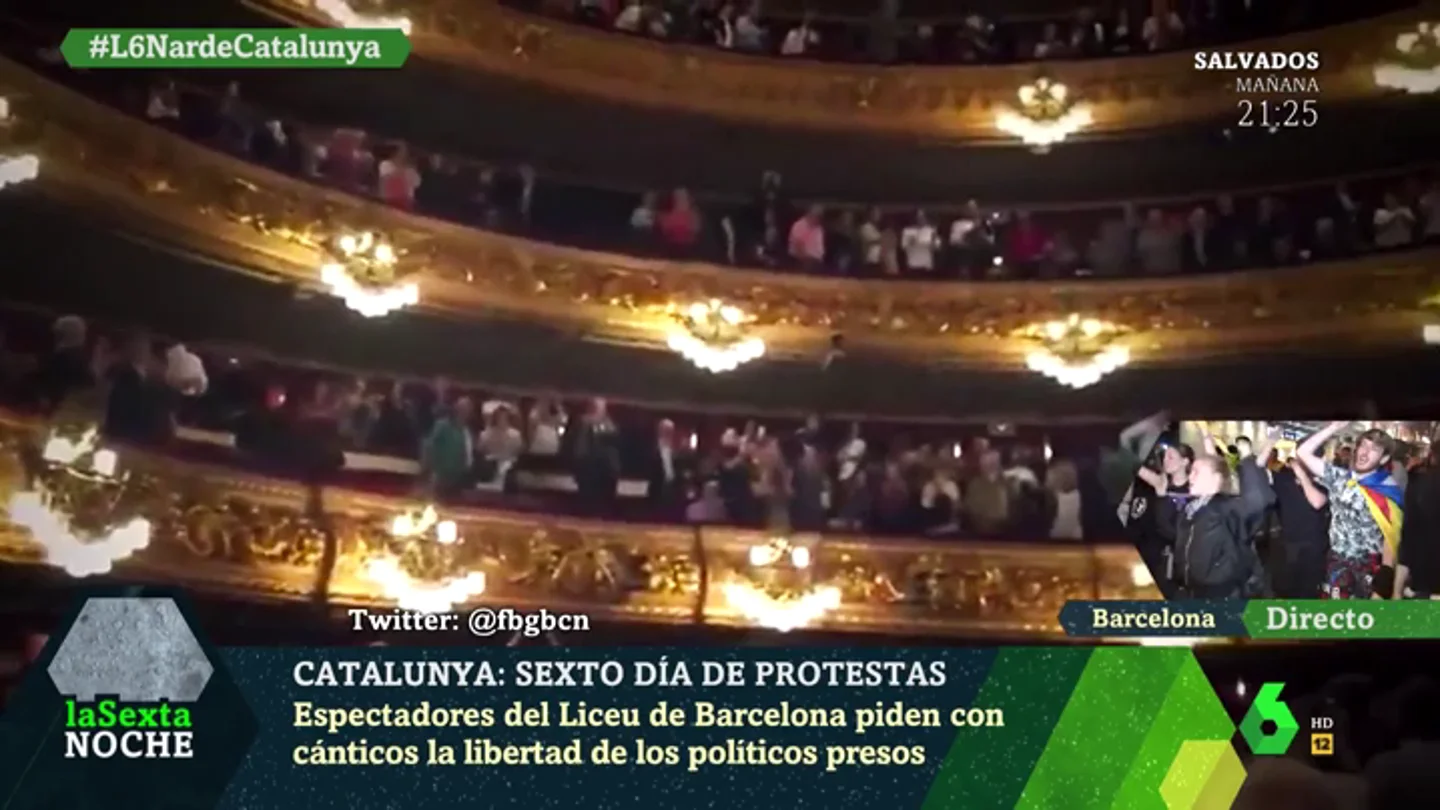 El Liceu pide la libertad de los políticos presos El Liceu pide la libertad de los políticos presos