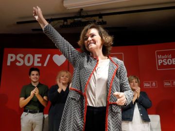 Carmen Calvo en un acto del PSOE Carmen Calvo en un acto del PSOE