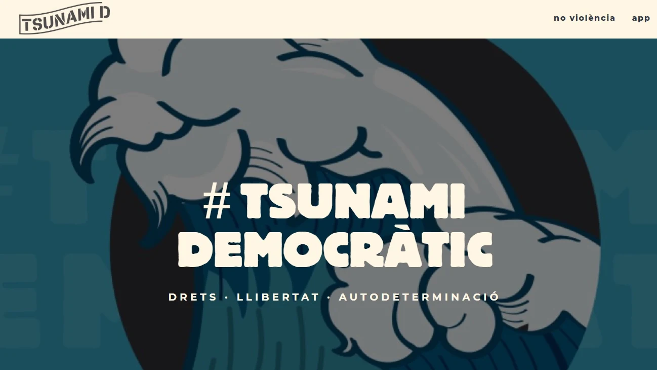 Imagen de la web de Tsunami Democràtic