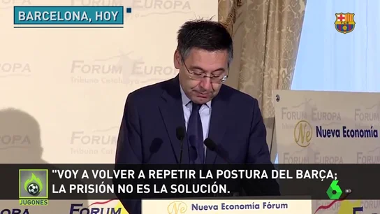 Bartomeu condena los actos violentos en Cataluña: "La violencia no es la solución" Bartomeu condena los actos violentos en Cataluña: "La violencia no es la solución"