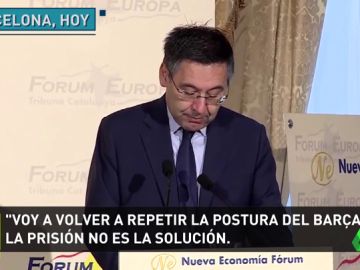 Bartomeu condena los actos violentos en Cataluña: "La violencia no es la solución" Bartomeu condena los actos violentos en Cataluña: "La violencia no es la solución"