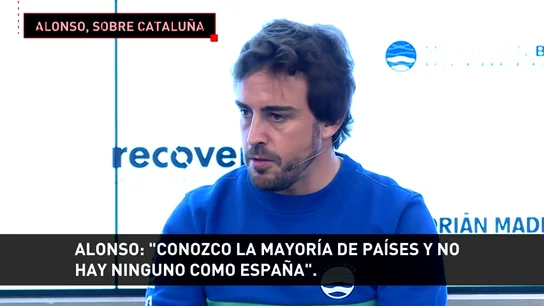 Alonso, sobre Cataluña: "Me da mucha tristeza; tenemos que sentirnos más orgullosos de España" Alonso, sobre Cataluña: "Me da mucha tristeza; tenemos que sentirnos más orgullosos de España"