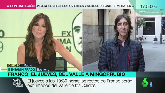 Benjamín Prado, sobre la familia Franco: "Piden respeto para sus restos quienes cuando se estaba muriendo vendían sus fotos a la prensa" Benjamín Prado, sobre la familia Franco: "Piden respeto para sus restos quienes cuando se estaba muriendo vendían sus fotos a la prensa"